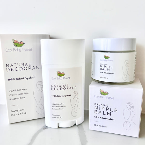 Low Tox Duo: Nipple Balm and Natural Deodorant, 100% Organic