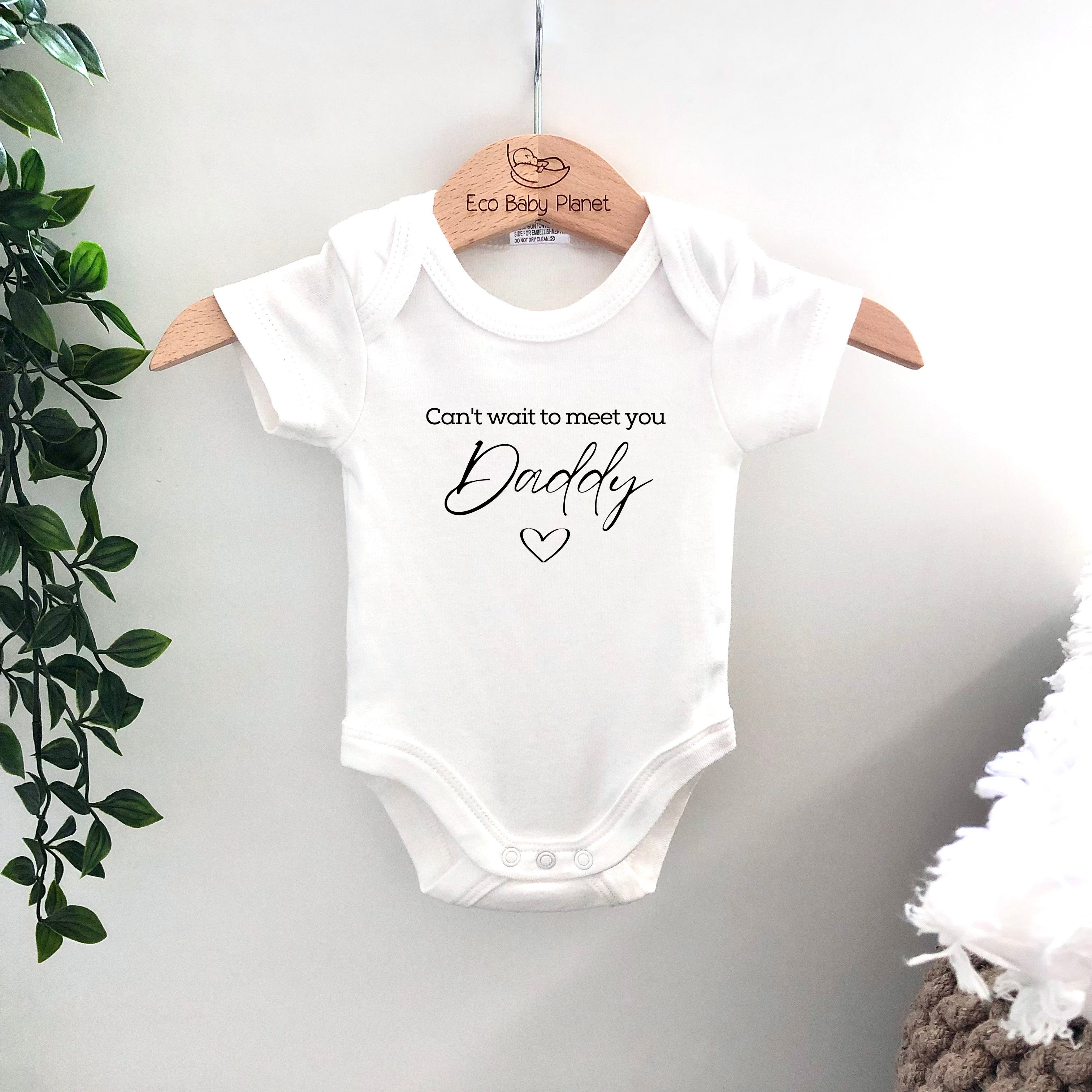 Baby Onesie Baby Announcement Can't wait to meet you Daddy