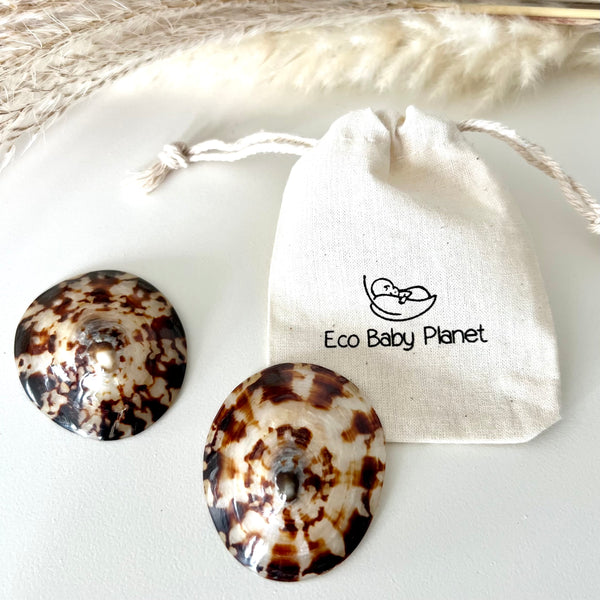 Breastfeeding Seashells, 100% Natural Nipple Shields - 1 Pair