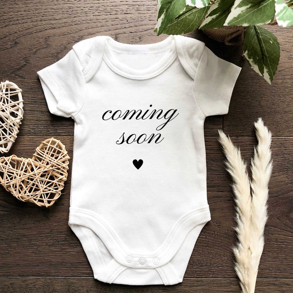 Pregnancy Announcement Baby Onesie - Coming Soon Baby Suit - Baby Reveal