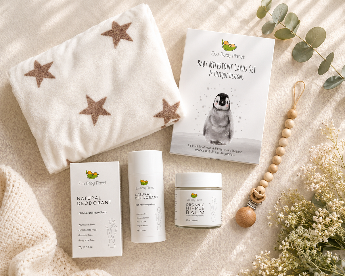 Baby Shower Gift Hamper | Organic New Mum Gift Box | 5 Piece Set