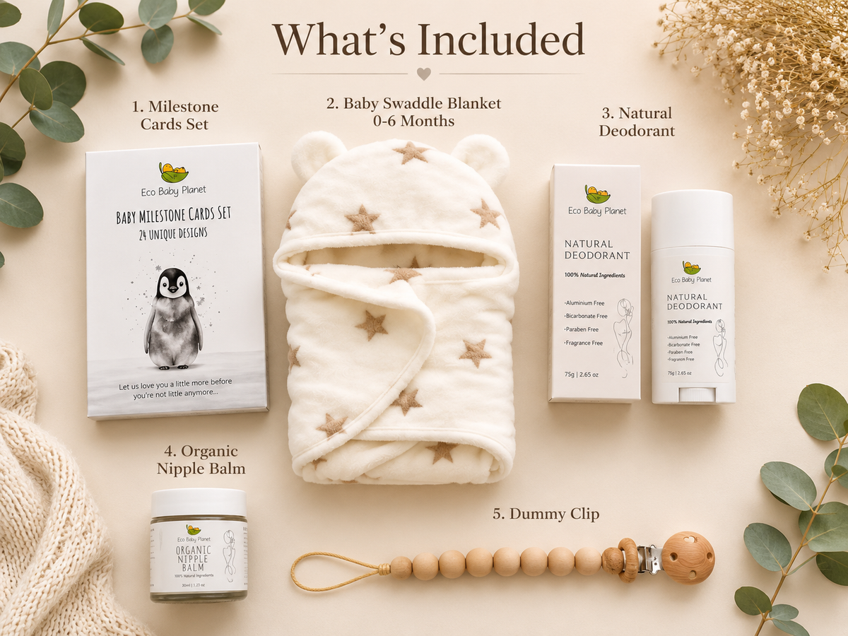 Baby Shower Gift Hamper | Organic New Mum Gift Box | 5 Piece Set