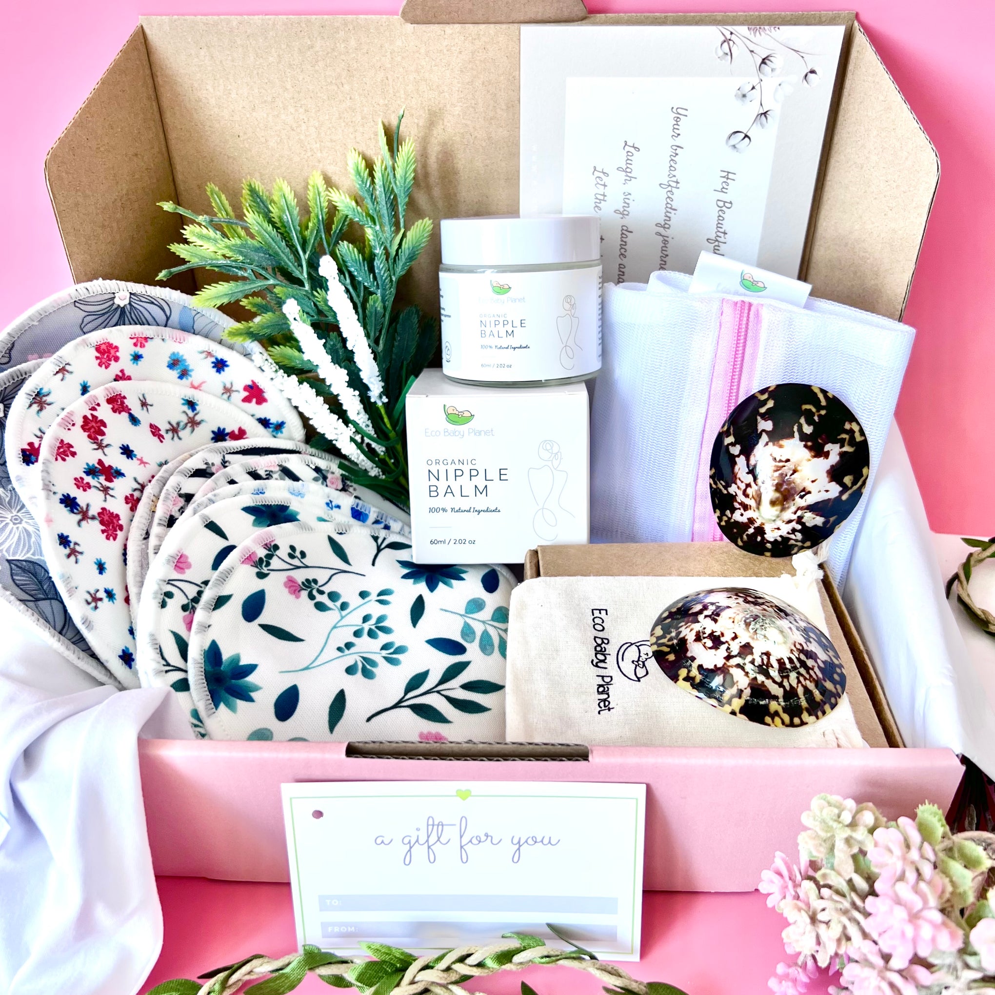 New Mum Gift Box 100% Organic Breastfeeding Essentials for Mum