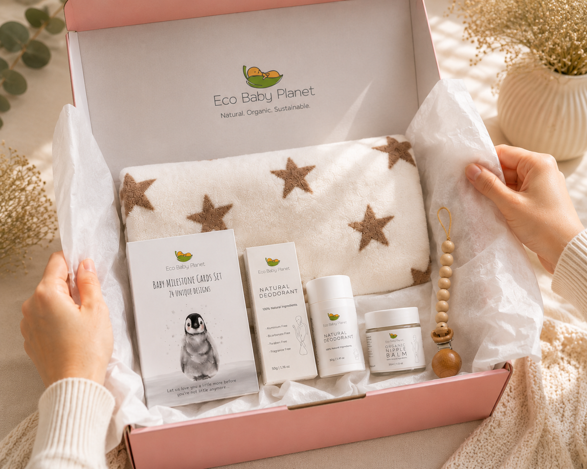 Baby Shower Gift Hamper | Organic New Mum Gift Box | 5 Piece Set