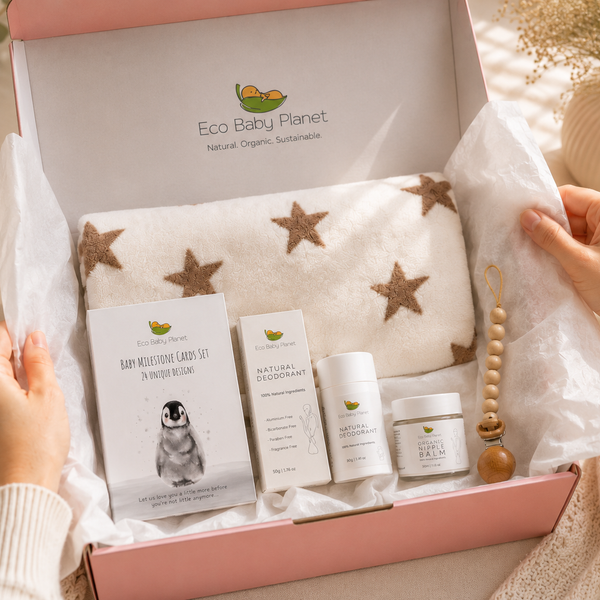 Baby Shower Gift Hamper | Organic New Mum Gift Box | 5 Piece Set