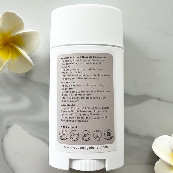 Organic Natural Deodorant - Safe during Pregnancy, Breastfeeding and Beyond- Aluminium and Bicarbonate Free