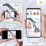 watch me grow baby photos milestones monthly blanket
