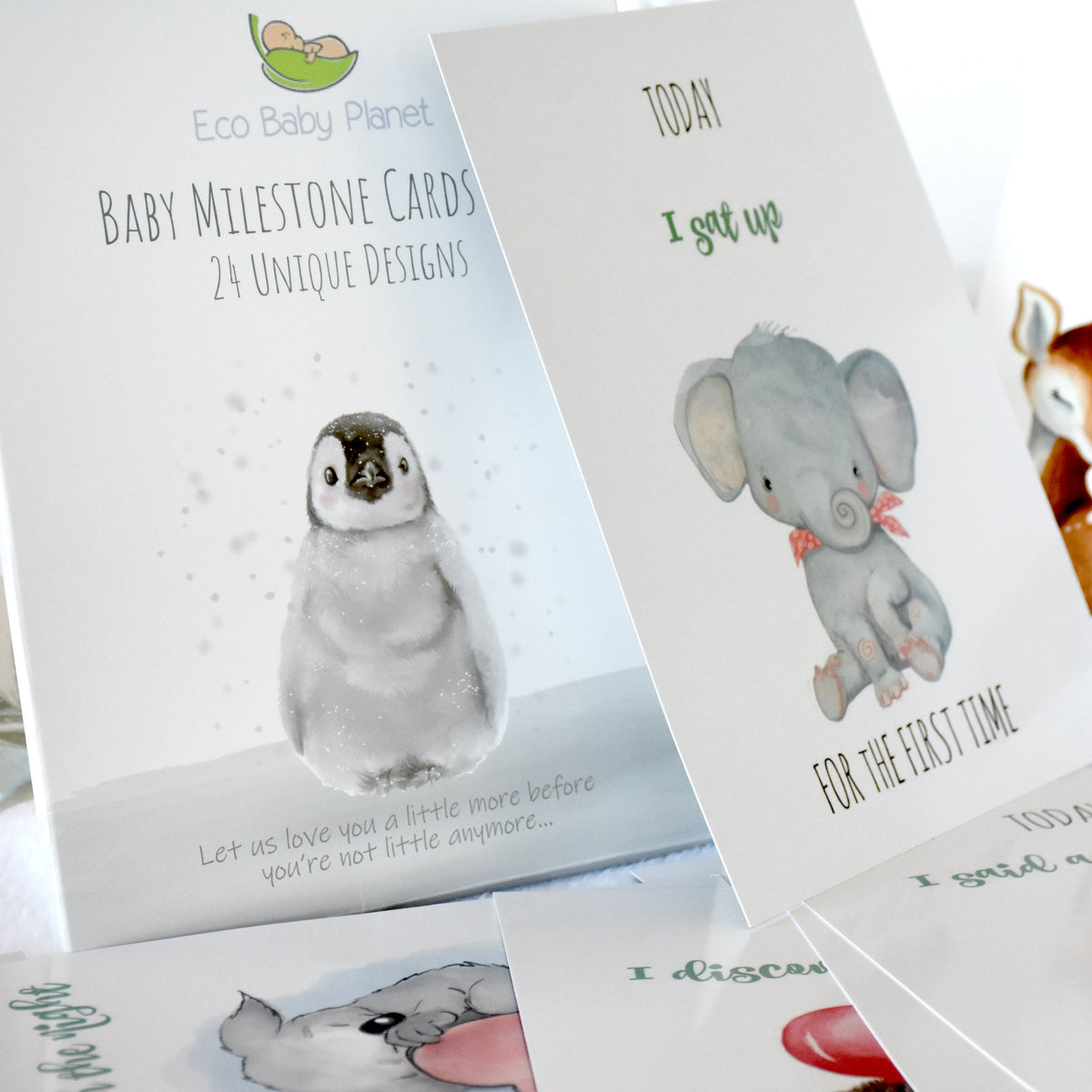 Baby Milestone Cards - 24 Unique Cute & Funny Card Designs - For New Parents with a Sense of Humour