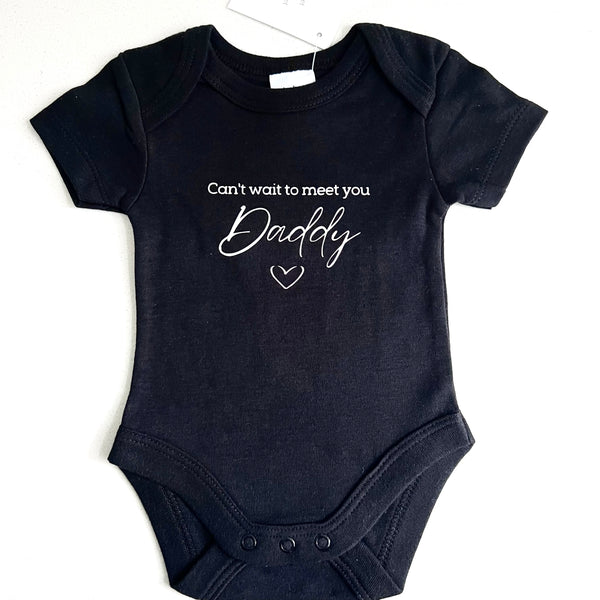 Baby Onesie - Baby Announcement - Can't wait to meet you Daddy