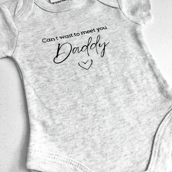 Baby Onesie - Baby Announcement - Can't wait to meet you Daddy