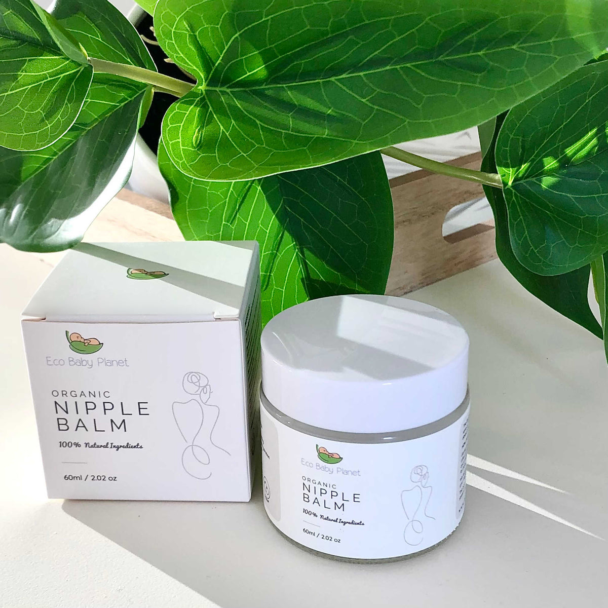 Nipple Cream Edible - 100% Organic - Nursing Balm for Breastfeeding Mums - 60ml