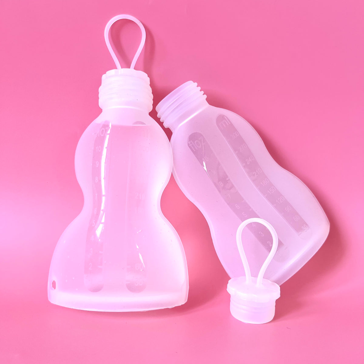 Breast Milk Silicone Storage Bags,  Reusable & Eco-Friendly Freezable Pouches,  260ml, 2pcs