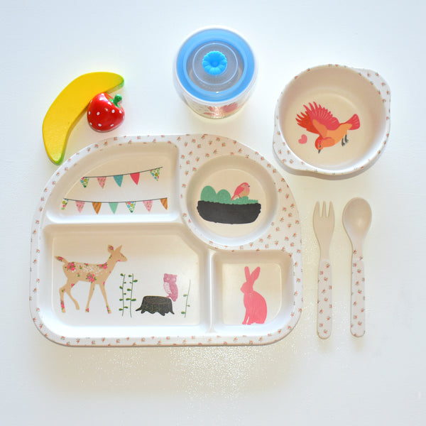 Eco-friendly Bamboo Dinner Set - Cute animals