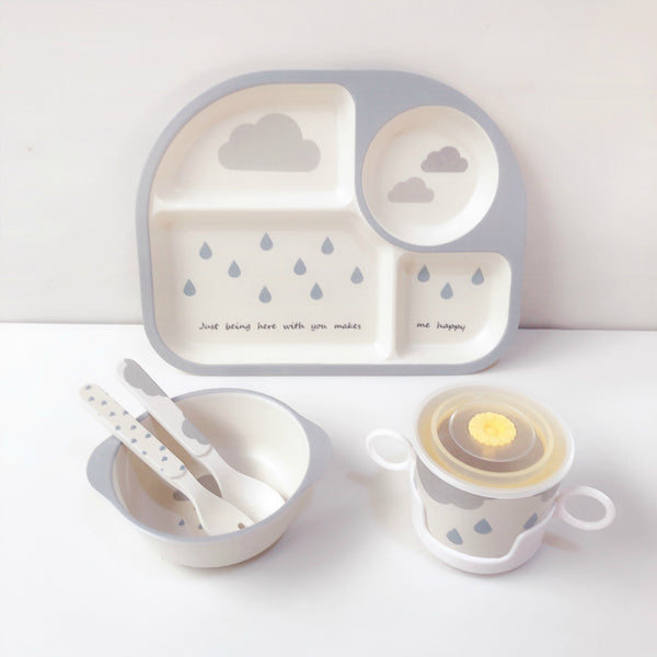 little clouds bamboo dinner set