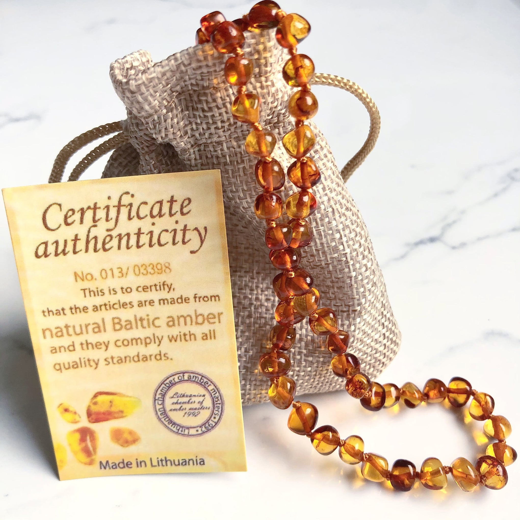 Baltic Amber Teething Necklace Natural Teething Pain Relief