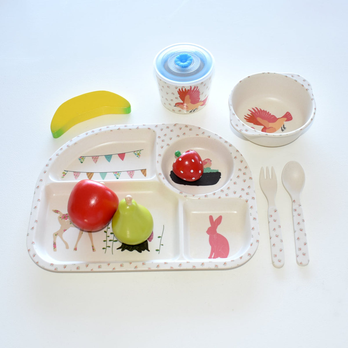 Eco-friendly Bamboo Dinner Set - Cute animals
