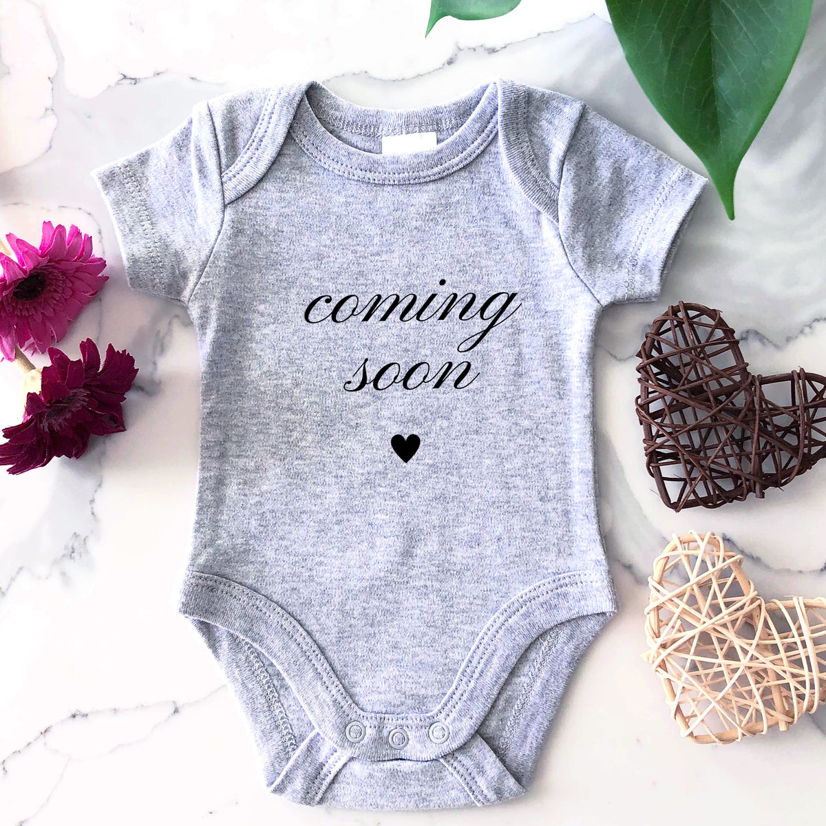 Pregnancy Announcement Baby Onesie - Coming Soon Baby Suit - Baby Reveal