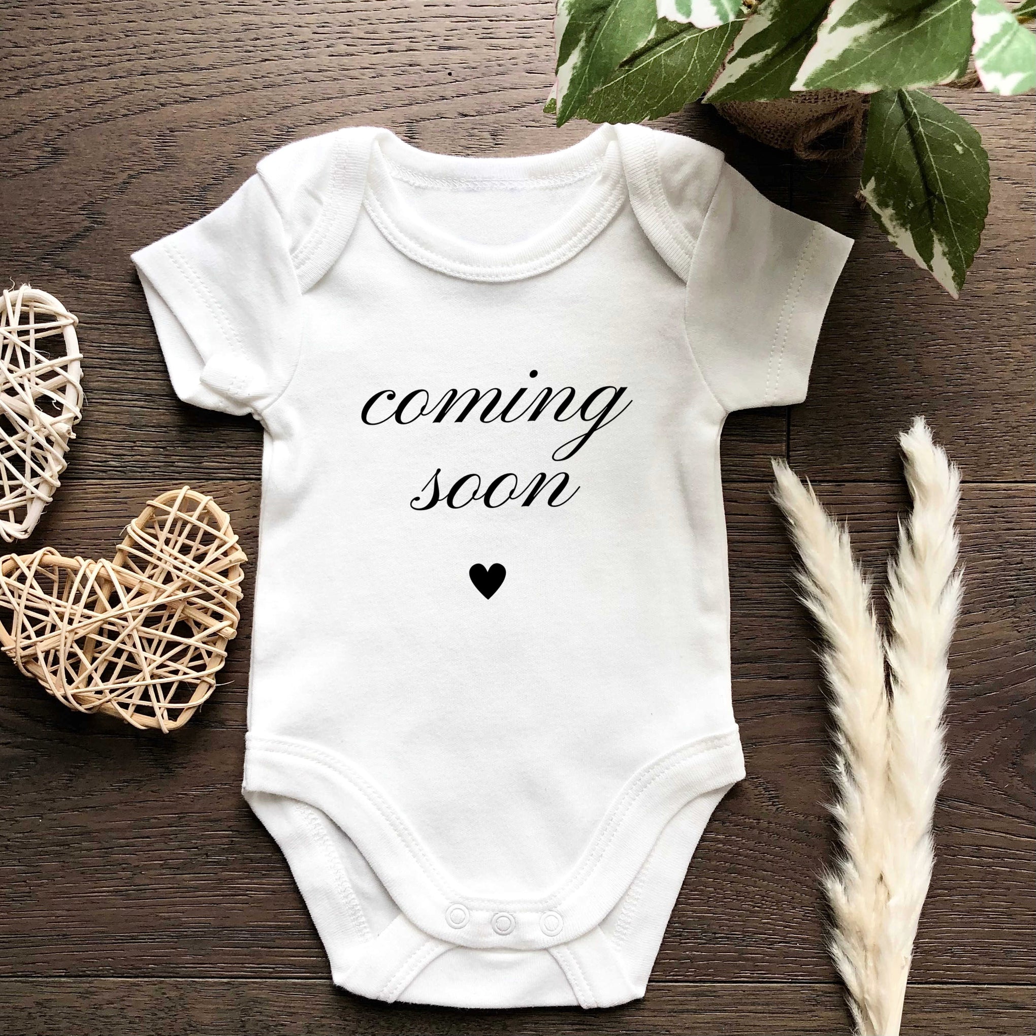 Pregnancy Announcement Baby Onesie Coming Soon Baby Suit Baby Reveal